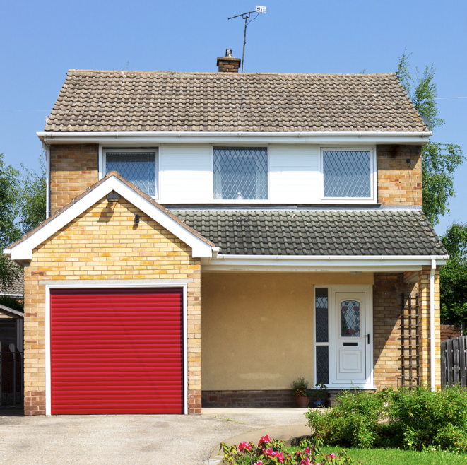 Spray-new red garage